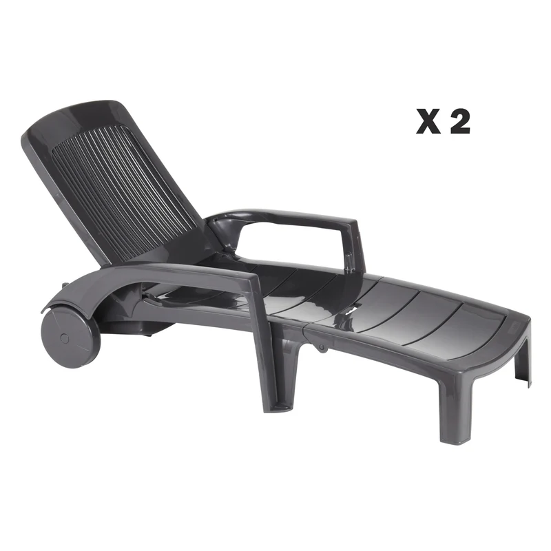 Lot de 2 bains de soleil Fidji
