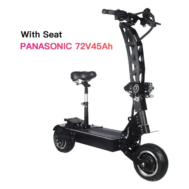 Fashion 72V 7000W Electric Scooter With Seat 11inch Off Road Dual Motor Foldable Electric Scooter for Adults
