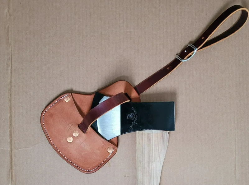 Trail Axe and Leather Scabbard Combo for Saddle Carry – Blue Creek Outfitting