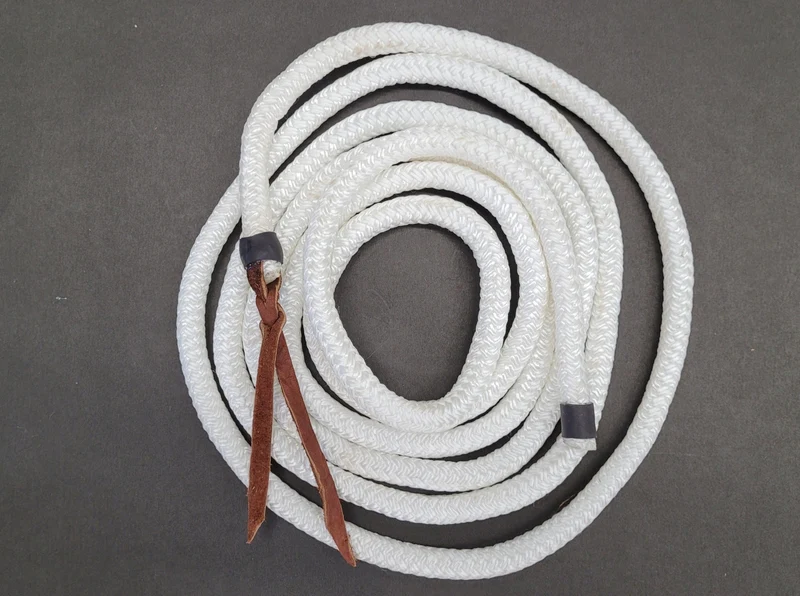 Double Braid Trail Lead Rope with Leather Tippet Whip – Blue Creek Outfitting