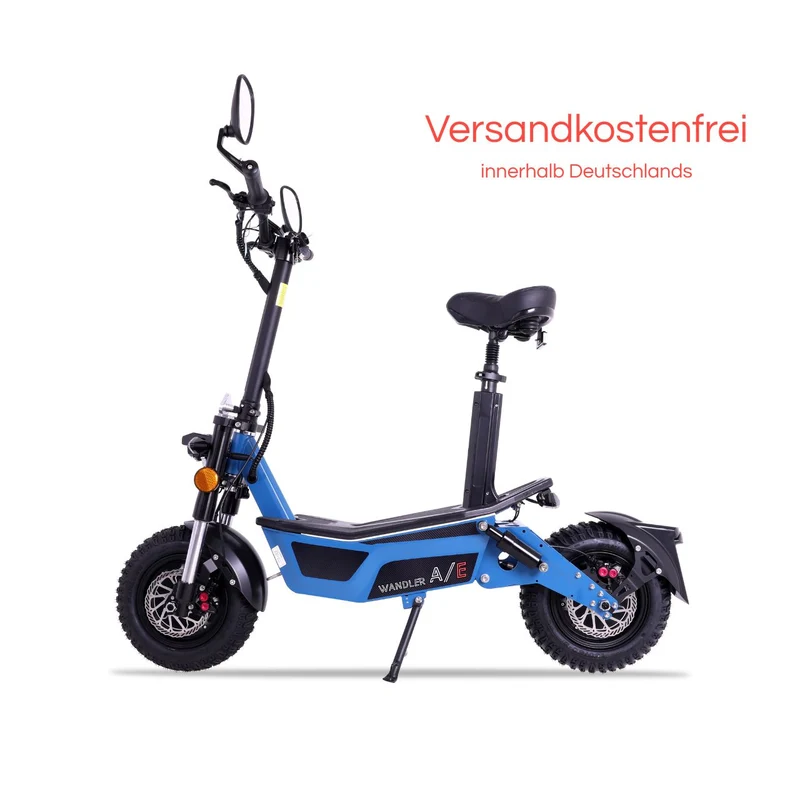 WANDLER A/E Blau – Allrad Elektroroller 45 km/h mit 2×1500W