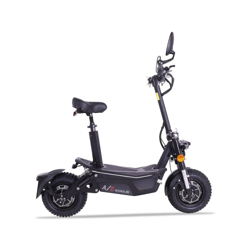 WANDLER A/E Schwarz – robuster Allrad Elektroroller 45 km/h mit Sitz
