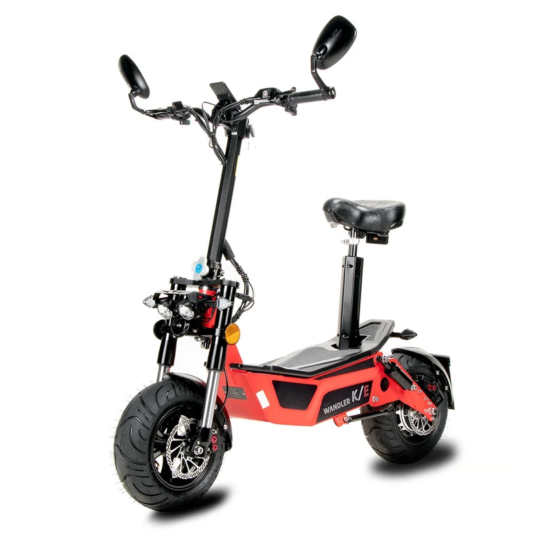WANDLER K/E Leuchtrot – sportlicher Elektroroller 45 km/h mit Sitz