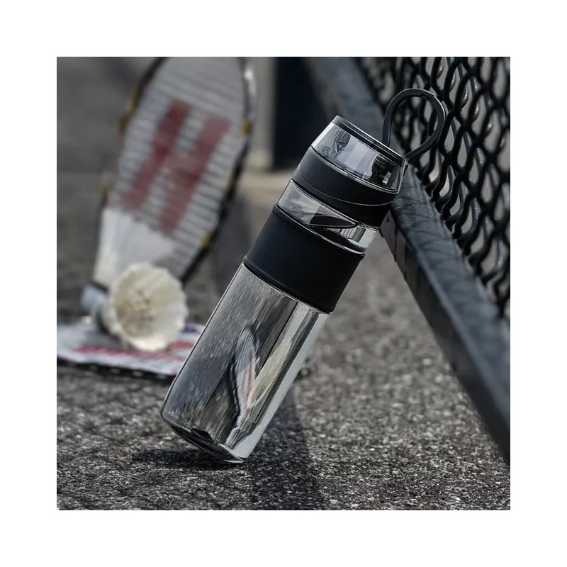 Sport Trinkflasche Gym 650 ml, Schwarz