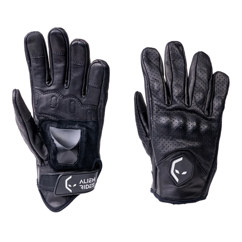 Alien Rides Kevlar Leather Gloves with Crash Protection