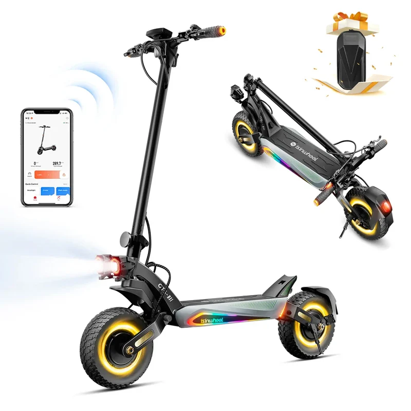 isinwheel® GT4 High-Performance 2400W Dual Motor Electric Scooter
