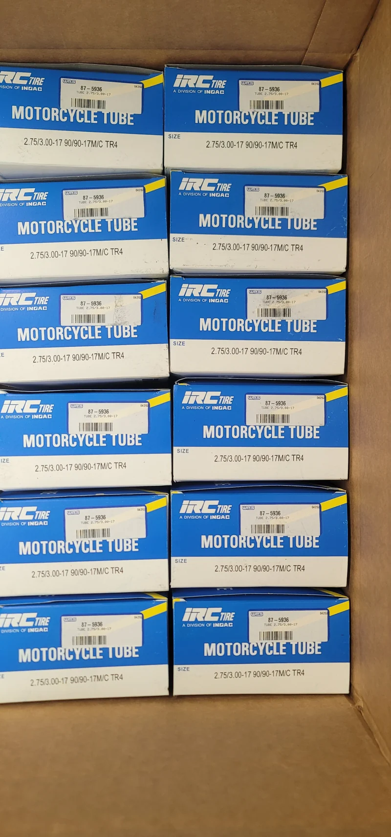 IRC Onyx Tube 2.75/3.00-17 90/90-17M/C TR4