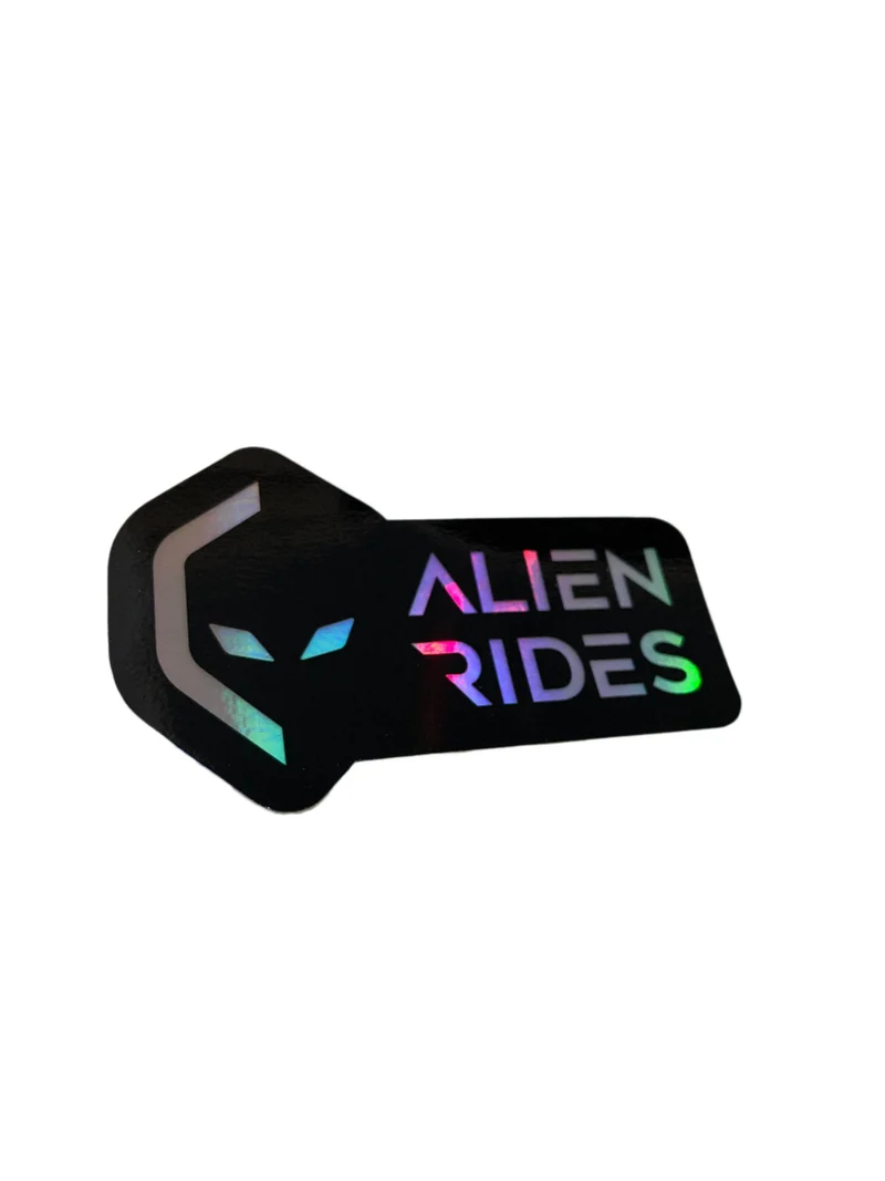 Alien Rides Reflective Stickers