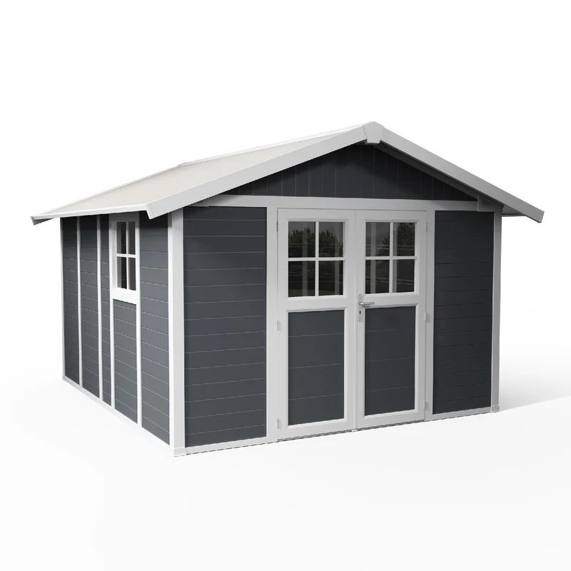 Abri de jardin 11 m² gris foncé Déco