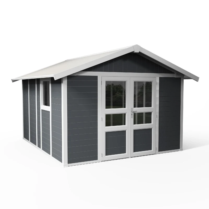 Abri de jardin 11 m² Gris foncé Basic Home