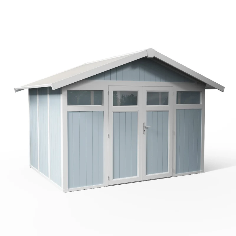 Abri de jardin 7,5 m² gris - bleu Utility