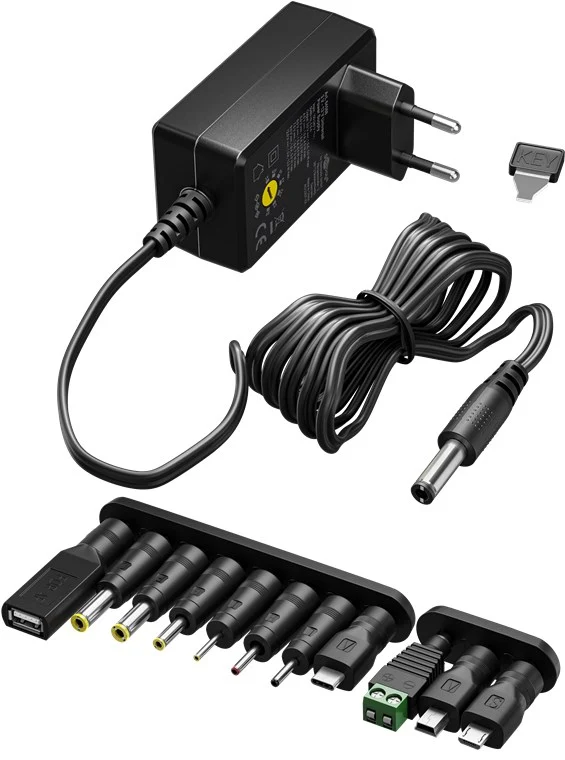 EcoFriendly Universal Netzteil 600 mA 3-12 V mit 8 DC + 1 USB Adapter Netzstecker