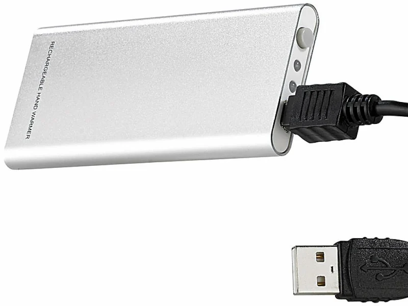infactory USB Taschenwärmer Handwärmer Hosentaschenwärmer mit Akku Taschenheizung