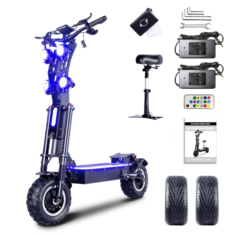 HWWH P4 Best Folding Off-Road Electric Scooter for adults