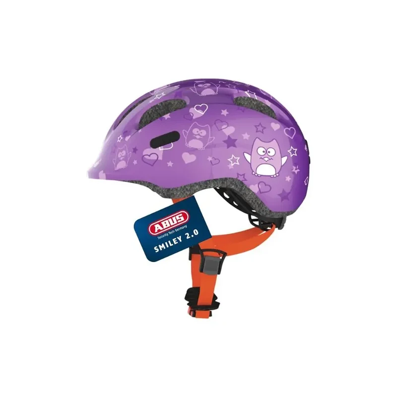 ABUS Smiley 2.0 Kids Bicycle Helmet – Purple Star