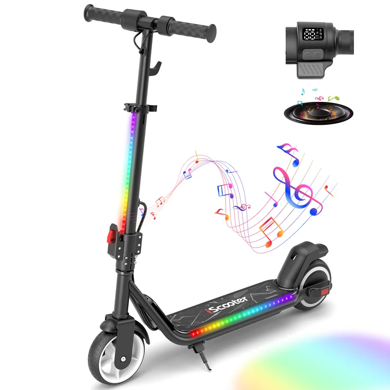 iK3Max Kinder E-Scooter 6″ mit LED & 3 Geschwindigkeiten