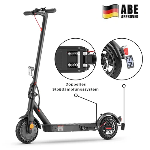 E9 Aufgerüstet E-Scooter Mit Straßenzulassung Mit Doppelfederung (ABE eKFV)