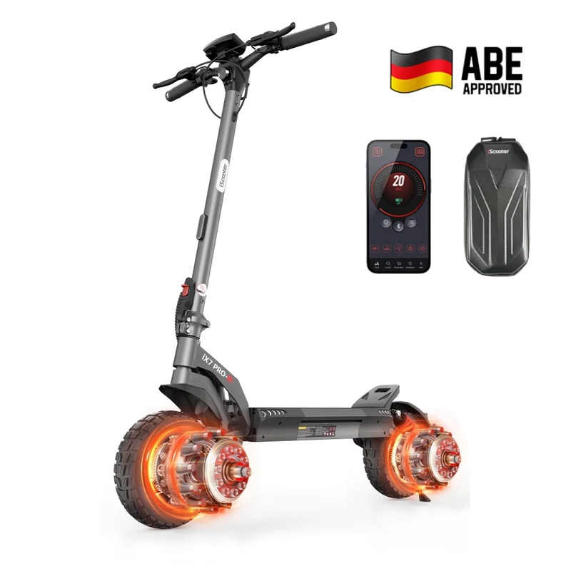 iX7Pro Offroad E Scooter mit Straßenzulassung Dual Motor 80 km Reichweite
