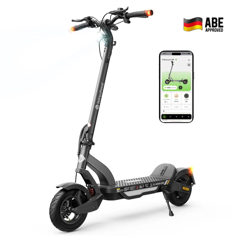 isinwheel S-Nova Pro 70KM Urban Komfort-Pendler E-Scooter Mit Straßenzulassung(ABE, eKFV)