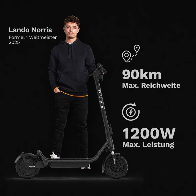 PURE AIR⁶ ULTRA SUSPENSION E-Scooter mit Doppelfederung