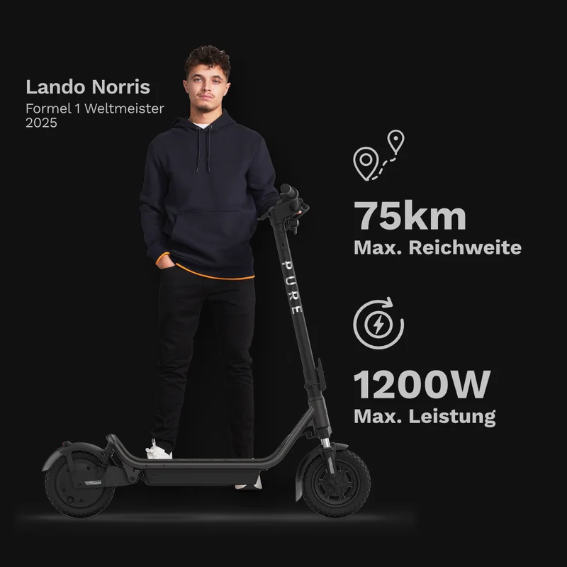 PURE AIR⁶ SUSPENSION PRO+ E-Scooter mit Doppelfederung