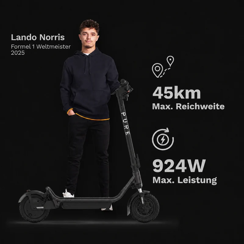 PURE AIR⁶ SUSPENSION E-Scooter mit Doppelfederung