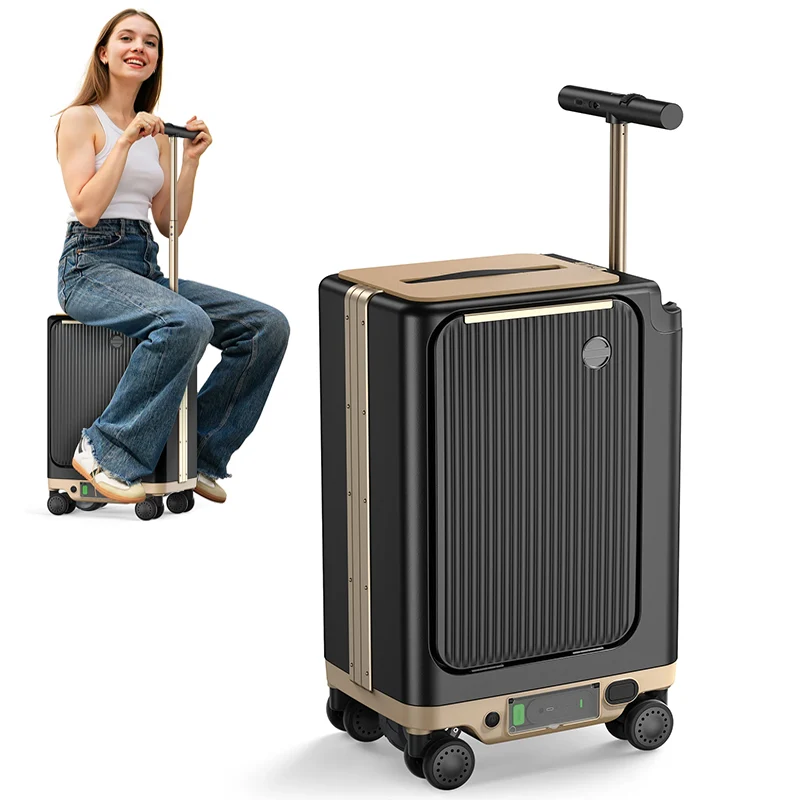 isinwheel 20-Zoll Fahrbarer Elektrischer Reisekoffer mit Flugzeugtauglich