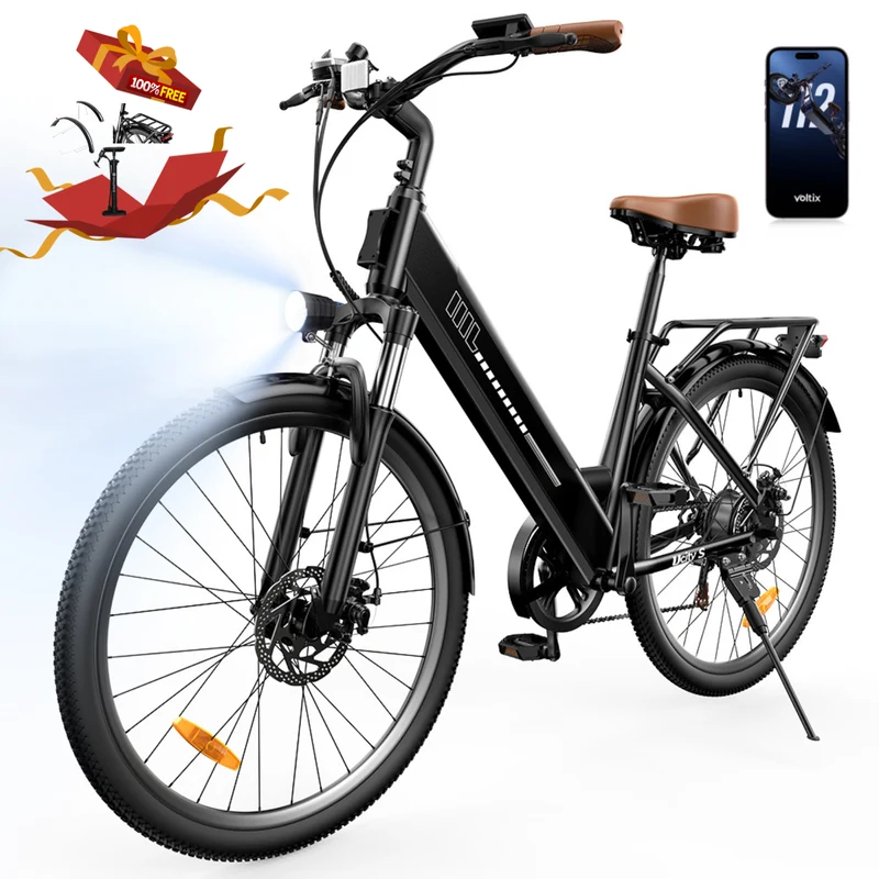 isinwheel UCityS Trekking E-Bike Tiefeinsteiger mit 750W Motor und App