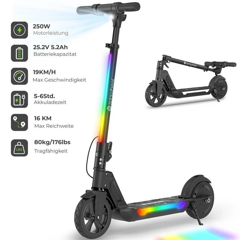 isinwheel S7/S4/MiniSpider Elektroroller für Kinder und Jugendliche (Höhenverstellbar)
