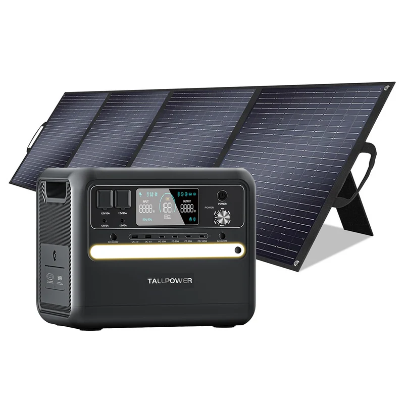 TALLPOWER V2400 Portable Power Station + TP200 200W Foldable Solar Panel
