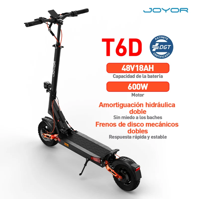 JOYOR T6D 10" Offroad Elektroroller 600W Motor 48V 18Ah Batterie (DGT)