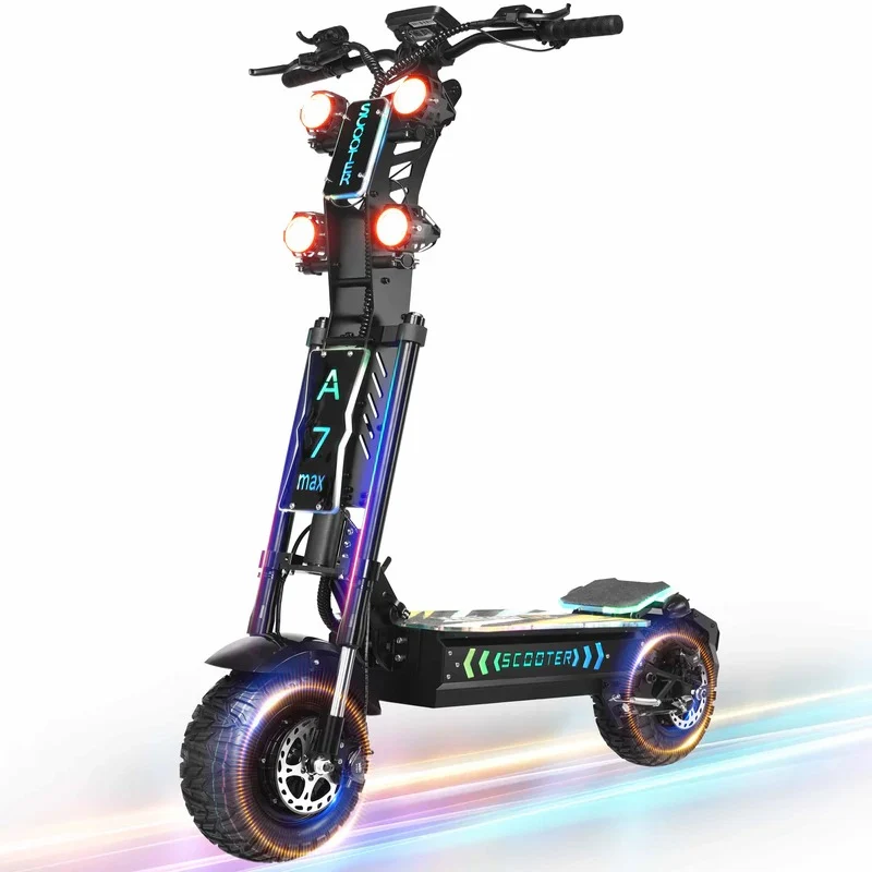 GLEERIDE A7 MAX 13" Offroad Elektroroller 2*5000W Motors 72V 50Ah Batterie