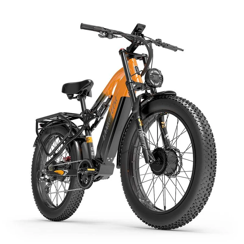 LANKELEISI MG800MAX VAE tout-terrain 26″ 2*1000W Motor 48V 20Ah Batterie
