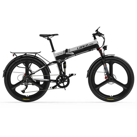 LANKELEISI XT750 Sport 26" Elektro-Faltrad 500W Motor 48V 12,8Ah Batterie