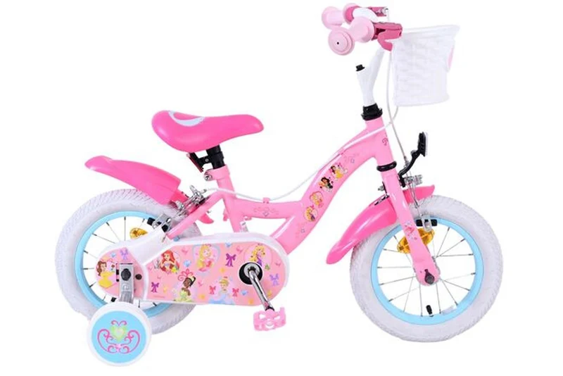 Volare Magic Royals Mädchen-Kinderfahrrad 12 Zoll Rosa mit zwei Handbremsen