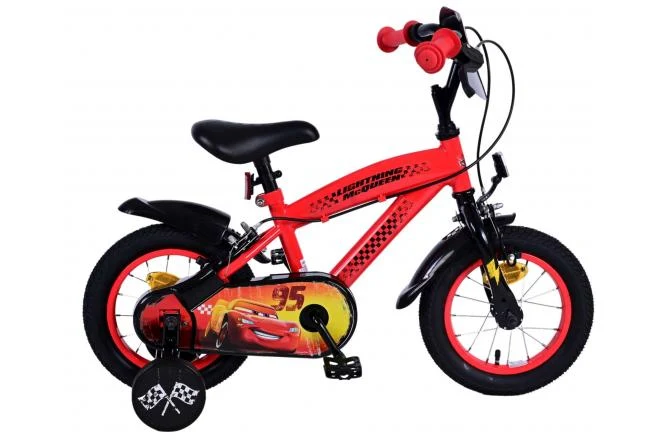 Volare Disney Cars 12-Zoll-Kinderfahrrad mit Zwei-Handbremsen – Sicher, Komfortabel und Spaßig