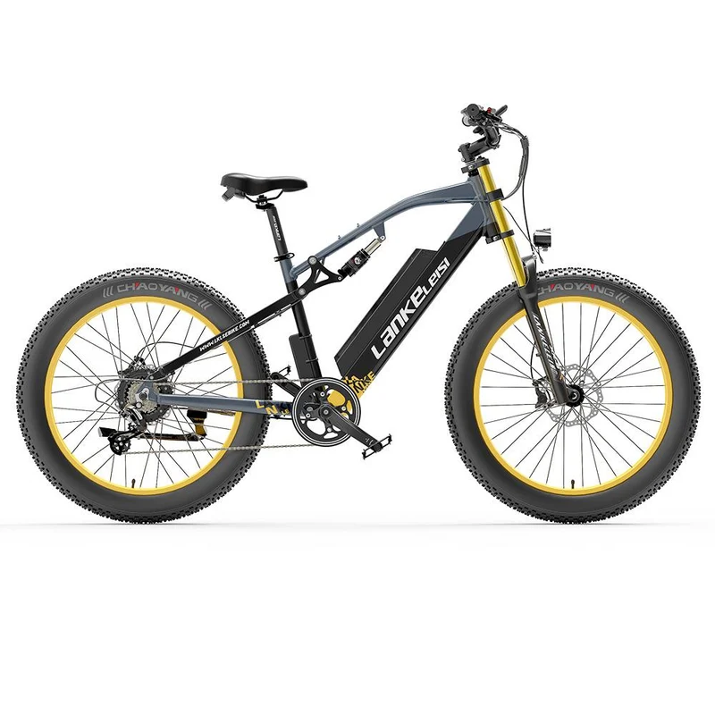 LANKELEISI RV700 26" Fat Tire Mountain Elektrofahrrad 1000W Motor 48V 16Ah Batterie