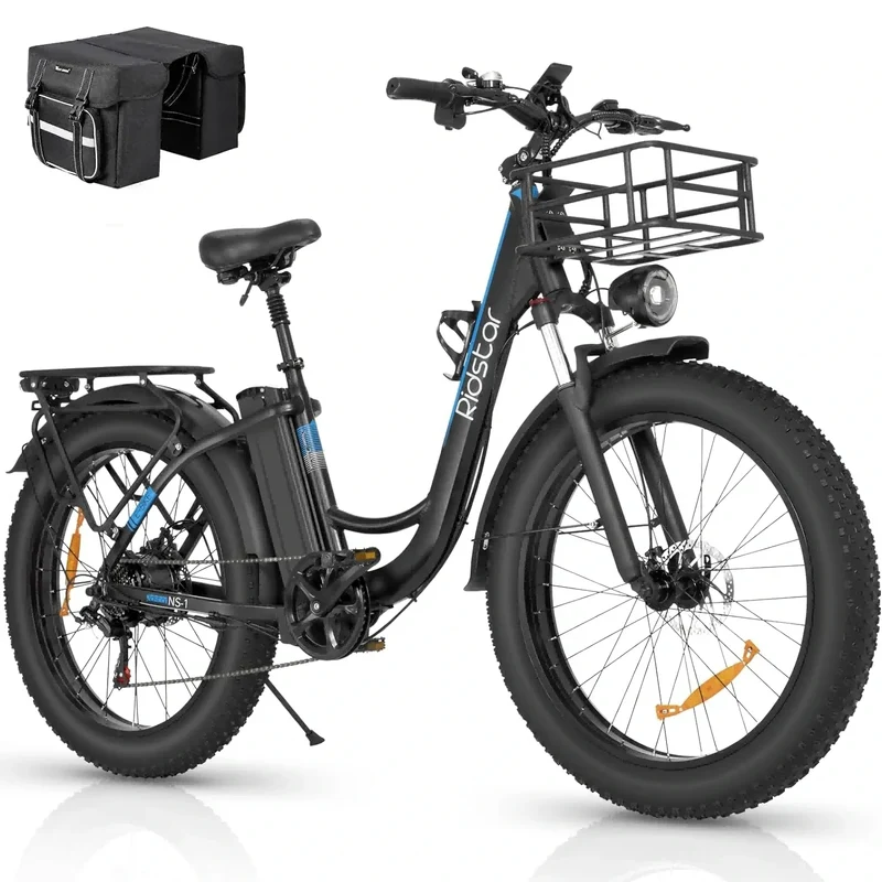 RIDSTAR MN26 26" Fat Tire Mountain Elektrofahrrad 1500W Motor 48V 20Ah Batterie