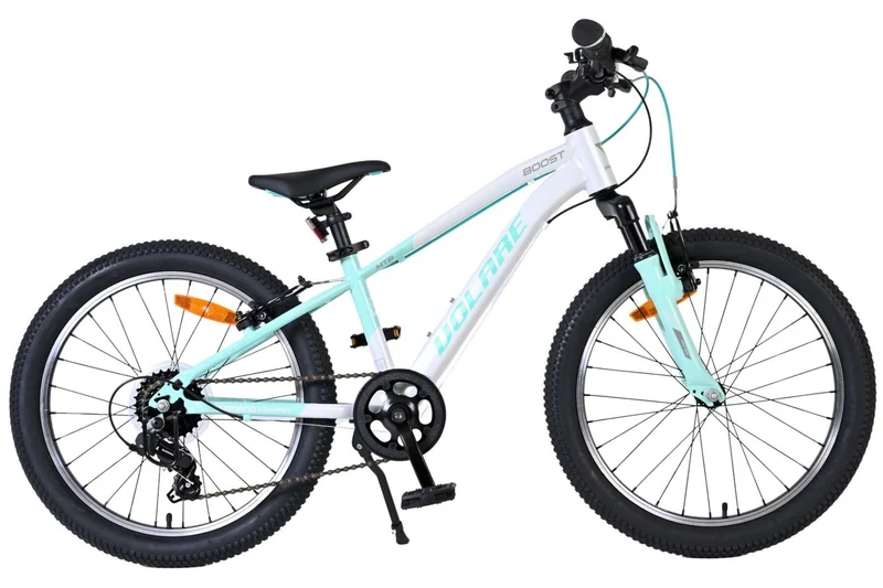 Volare Boost Kinderfahrrad 20 Zoll mit 7-Gang Shimano Schaltung in Weiß/Mintgrün