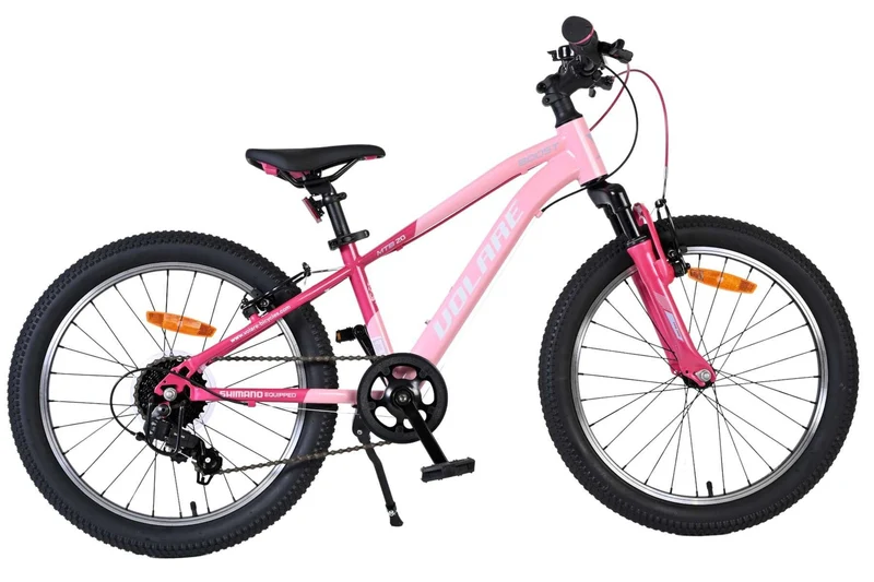 Volare Boost Kinderfahrrad 20 Zoll mit 7 Gängen, Handbremsen, sportliches Mädchenfahrrad in Rosa
