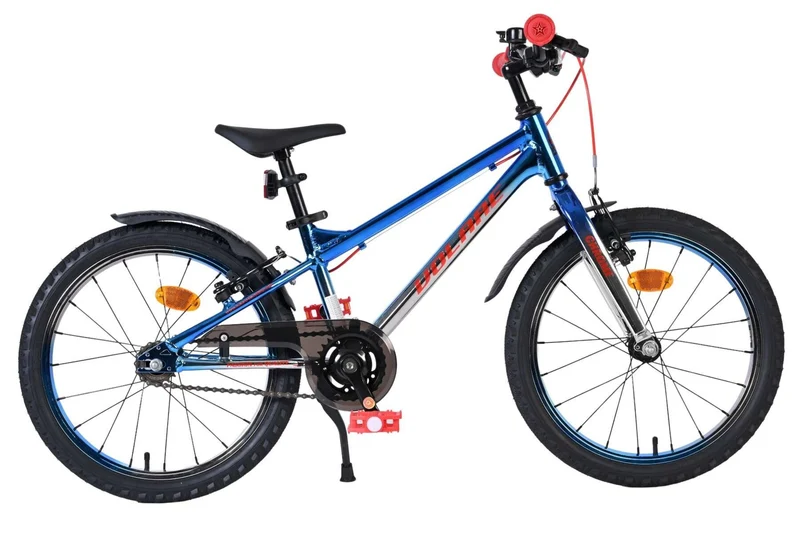 Volare Chrome Kinderfahrrad Jungen 16 Zoll Blau Silber mit zwei Handbremsen