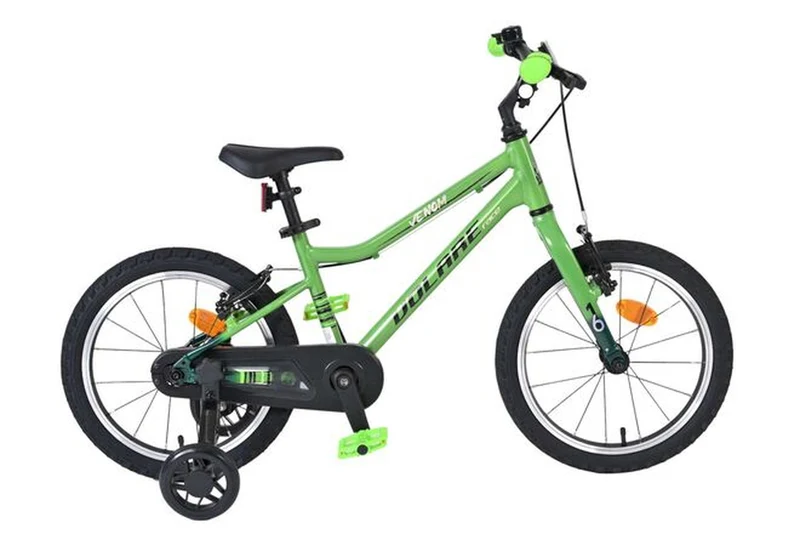 Volare Venom Kinderfahrrad Jungen 16 Zoll Grün mit zwei Handbremsen und Aluminiumrahmen