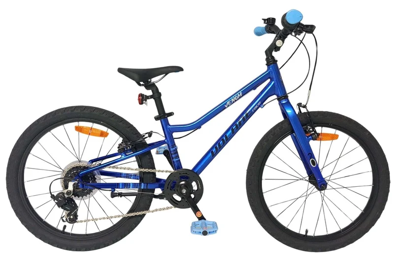 Volare Venom Jungenfahrrad 14 Zoll Blau mit zwei Handbremsen und Aluminiumrahmen