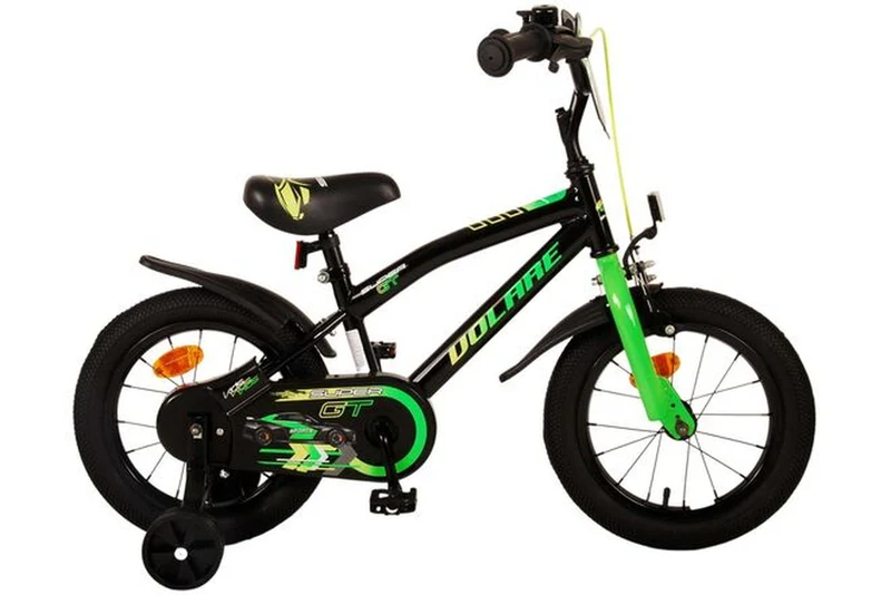 Volare Super GT Kinderfahrrad Jungen 14 Zoll Grün mit zwei Handbremsen