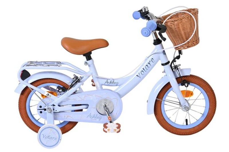 Volare Ashley Kinderfahrrad Mädchen 12 Zoll Pastellblau mit zwei Handbremsen