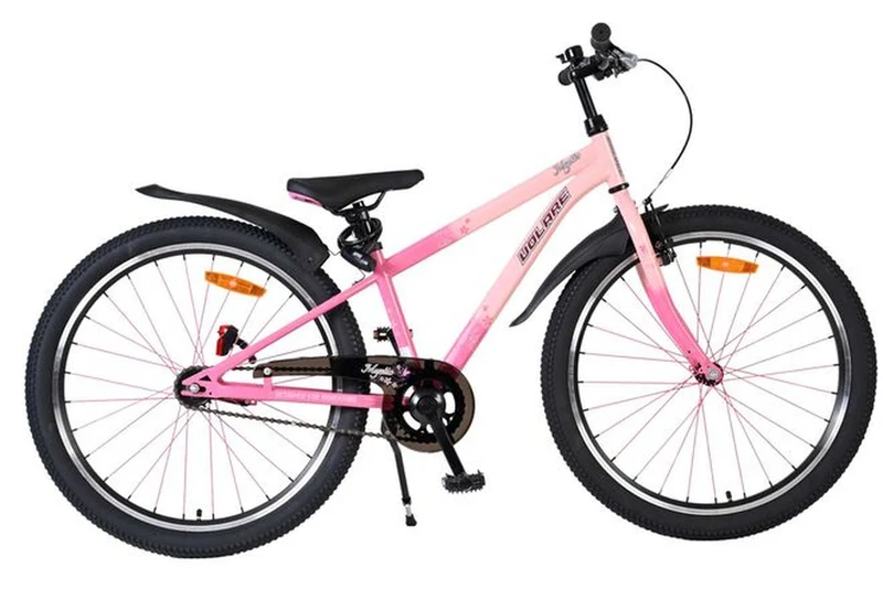 Volare Mystic Kinderfahrrad 24 Zoll Rosa – Sportliches Design für 8–10 Jahre, verstellbarer Sattel und Lenker