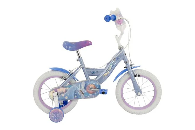 Volare Disney Frozen 2 Kinderfahrrad Mädchen 14 Zoll Blau/Lila mit zwei Handbremsen und Stützrädern