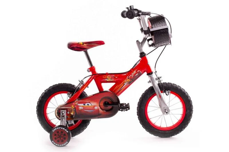 Volare Disney Cars Kinderfahrrad Jungen 12 Zoll mit zwei Handbremsen und Stützrädern