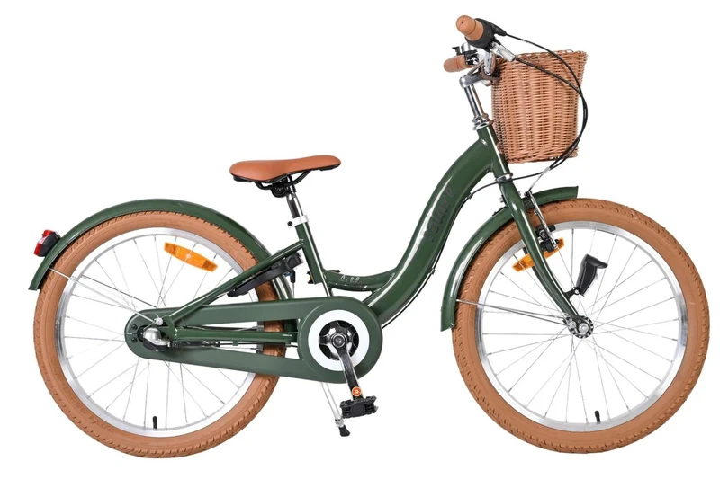 Volare Ashley 20 Zoll Mädchenfahrrad Grün mit Shimano Nexus 3, Korb, Licht und Schloss