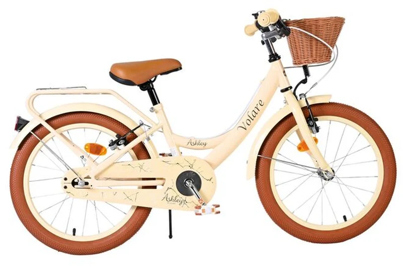 Volare Ashley Kinderfahrrad Mädchen 18 Zoll Creme mit zwei Handbremsen